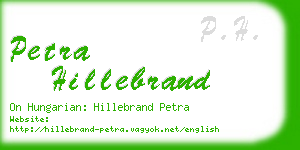 petra hillebrand business card